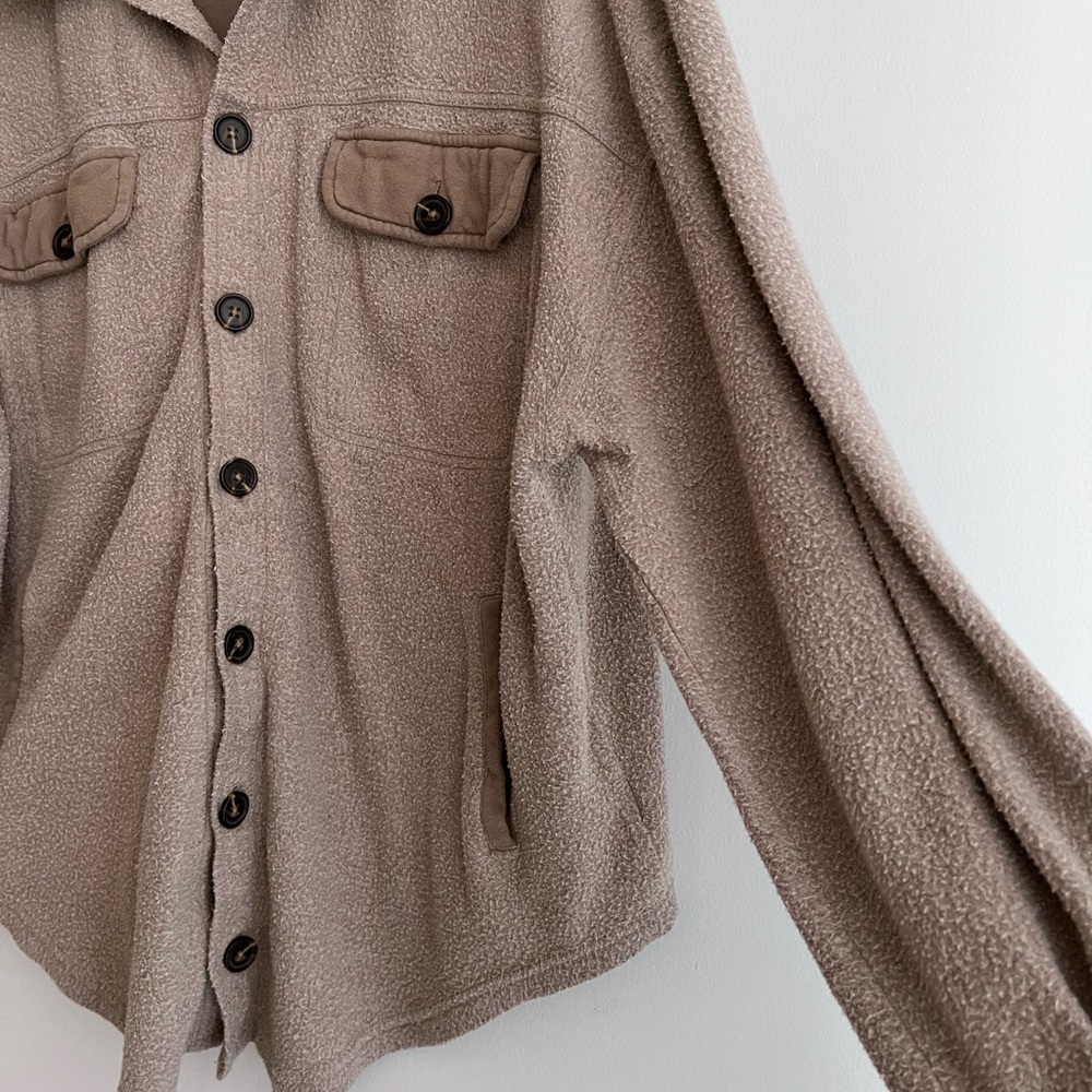 Pacsun Homecoming Button Down Shacket XS/S Taupe - Picture 5 of 6
